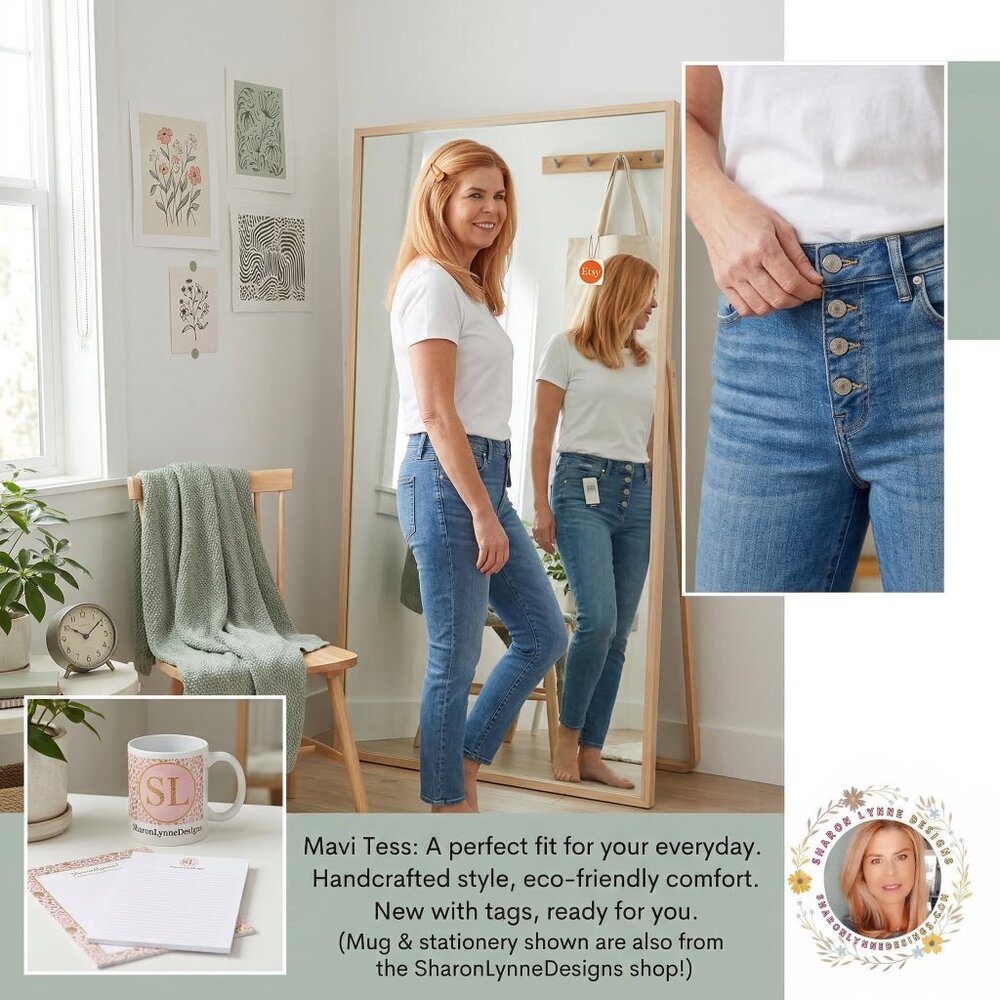 Mavi Tess Jeans High Rise Skinny, Size: 25, Straight Leg Jeans, Button Down Jean